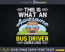 Retro School Bus Driver Graphic gift design Svg Design Cut