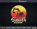 Retro Smooth Excavator Operator Svg Dxf Png Cut Files