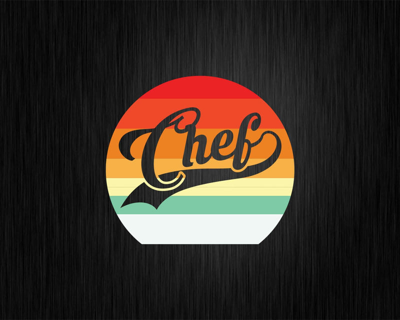 Retro Style Chef Svg Png Cricut File