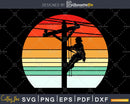 Retro style Electrician Lineman Support your Local Pole