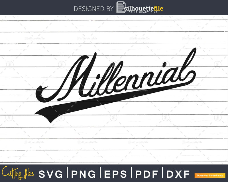 Retro style Millennial svg png eps cut files design cricut