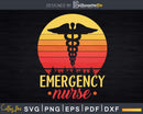 Retro Sunset Emergency Room Nurse ER Svg Design For Crafting