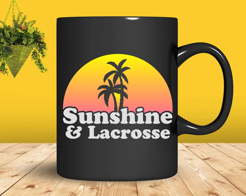 Retro Sunshine and Lacrosse Svg Digital Cut Files