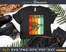 Retro Turtle Shirt Svg Files For Silhouette