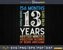 Retro Vintage 13 Years Old Classic 13th Birthday 156 Months