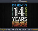 Retro Vintage 14 Years Old Classic 14th Birthday 168 Months