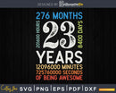 Retro Vintage 23 Years Old Classic 23rd Birthday 276 Months