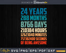 Retro Vintage 24 Years Old Classic 24th Birthday 288 Months