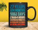 Retro Vintage 27 Years Old Classic 27th Birthday 324 Months