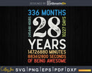 Retro Vintage 28 Years Old Classic 28th Birthday 336 Months