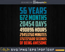 Retro Vintage 56 Years Old Classic 56th Birthday 672 Months