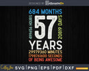 Retro Vintage 57 Years Old Classic 57th Birthday 684 Months