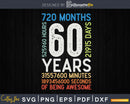 Retro Vintage 60 Years Old Classic 60th Birthday 720 Months