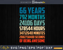 Retro Vintage 66 Years Old Classic 66th Birthday 792 Months