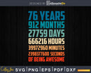 Retro Vintage 76 Years Old Classic 76th Birthday 912 Months