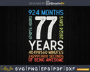 Retro Vintage 77 Years Old Classic 77th Birthday 924 Months