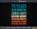 Retro Vintage 79 Years Old Classic 79th Birthday 948 Months