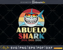 Retro Vintage Abuelo Shark Fathers Day Shirt Svg Png Files