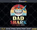Retro Vintage Dad Baby Shark Funny Birthday Shirt Svg Png