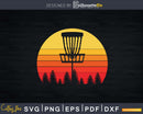 Retro Vintage Disc Golf Shirt Frolf Flying Sports Svg Png