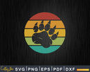 Retro Vintage Dog Paw Artwork Svg Png Digital T-shirt