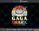 Retro Vintage Gaga Baby Shark Funny Birthday Shirt Svg Png