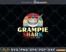 Retro Vintage Grampie Baby Shark Funny Birthday Shirt Svg