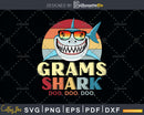 Retro Vintage Gramps Baby Shark Funny Birthday Shirt Svg