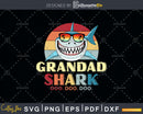 Retro Vintage Grandad Baby Shark Funny Birthday Shirt Svg