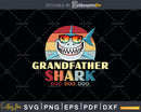 Retro Vintage Grandfather Baby Shark Funny Birthday Svg Png