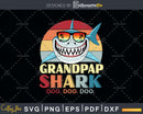 Retro Vintage Grandpap Shark Doo Svg Png Files For Cricut