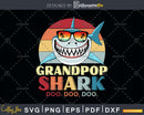 Retro Vintage Grandpop Shark Doo Svg Png Files For Cricut