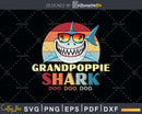 Retro Vintage Grandpoppie Shark Doo Svg Png Files For Cricut