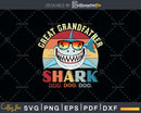 Retro Vintage Great Grandfather Shark Doo Svg Png Files