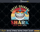 Retro Vintage Great Grandpa Shark Doo Svg Png Files