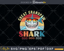 Retro Vintage Great Grandpaw Shark Doo Svg Png Files