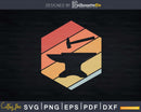 Retro Vintage Hammer & Anvil Blacksmith Svg Png Dxf Digital