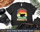 Retro Vintage Life is Better With Monkeys Svg Png Digital