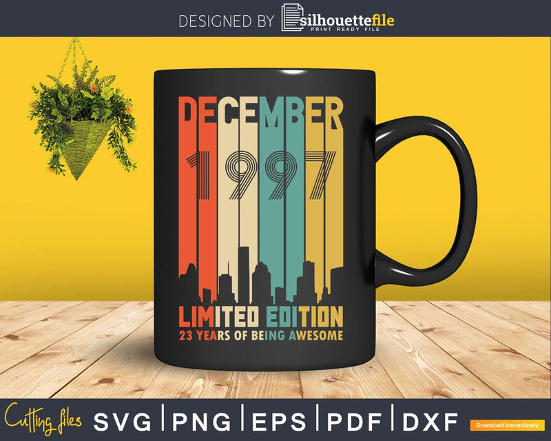 Retro Vintage Limited Edition Funny 23rd Birthday Awesome