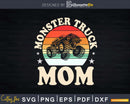 Retro Vintage Monster Truck Mom Svg T-shirt Design Files