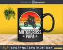 Retro Vintage Motorcross Papa Dirt Bike Svg Dxf Png Cricut