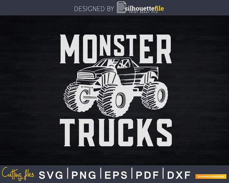 Retro Vintage Off Road Monster Truck Svg T-shirt Design
