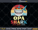 Retro Vintage Opa Shark Doo Svg Png Dxf Cut Files