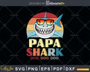 Retro Vintage Papa Shark Doo Svg Png Cricut Files