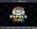 Retro Vintage Papous Shark Doo Svg Png Cricut Files