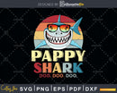Retro Vintage Pappy Shark Doo Svg Png Cricut Files