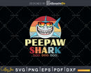 Retro Vintage Peepaw Shark Doo Svg Png Dxf Cut Files