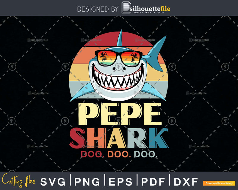 Retro Vintage Pepe Shark Doo Svg Png Dxf Cut Files