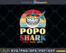 Retro Vintage Popo Shark Doo Svg Png Dxf Cut Files