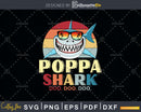 Retro Vintage Poppa Shark Doo Svg Png Dxf Cut Files